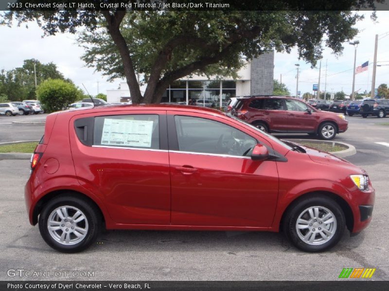 Crystal Red Tintcoat / Jet Black/Dark Titanium 2013 Chevrolet Sonic LT Hatch