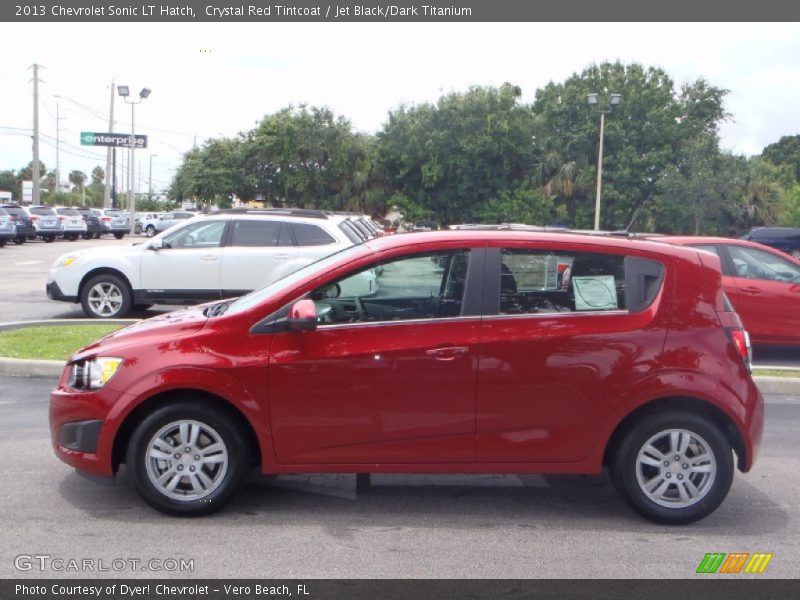 Crystal Red Tintcoat / Jet Black/Dark Titanium 2013 Chevrolet Sonic LT Hatch