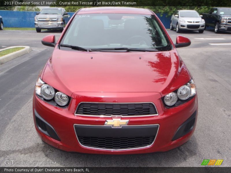 Crystal Red Tintcoat / Jet Black/Dark Titanium 2013 Chevrolet Sonic LT Hatch