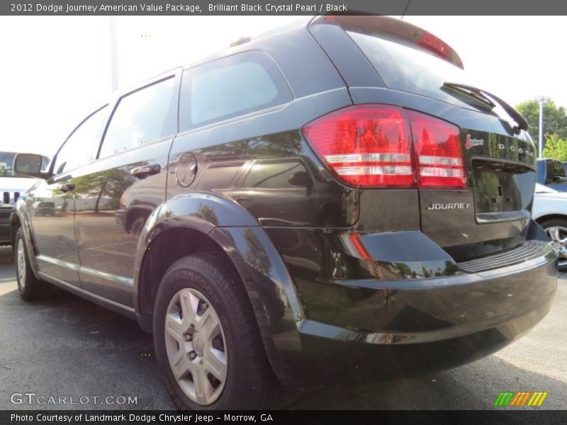 Brilliant Black Crystal Pearl / Black 2012 Dodge Journey American Value Package