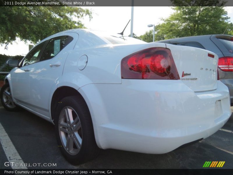 Stone White / Black 2011 Dodge Avenger Mainstreet