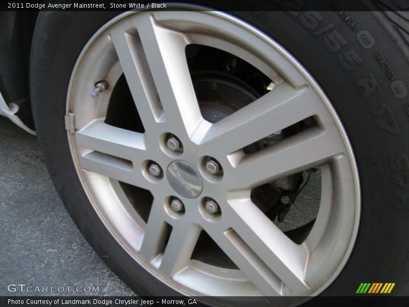 Stone White / Black 2011 Dodge Avenger Mainstreet