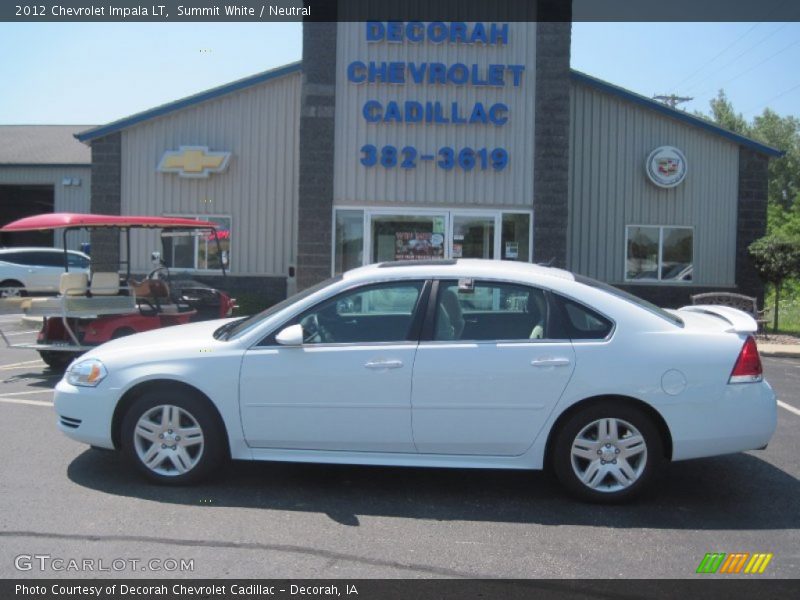 Summit White / Neutral 2012 Chevrolet Impala LT