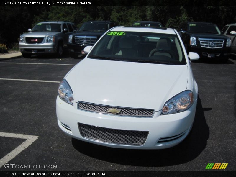 Summit White / Neutral 2012 Chevrolet Impala LT