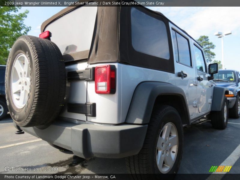 Bright Silver Metallic / Dark Slate Gray/Medium Slate Gray 2009 Jeep Wrangler Unlimited X