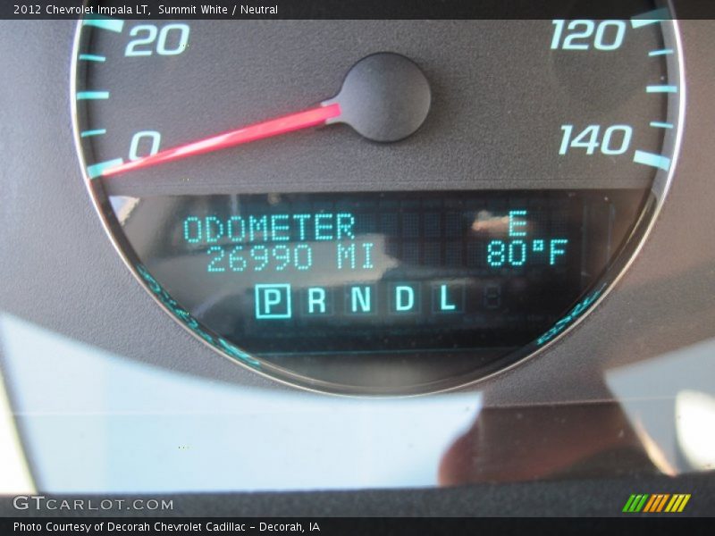 Summit White / Neutral 2012 Chevrolet Impala LT