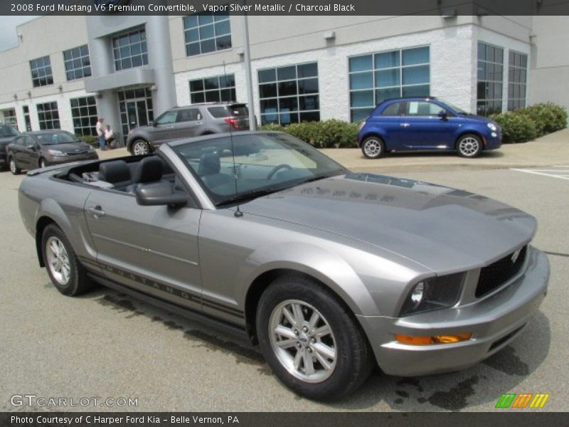 Vapor Silver Metallic / Charcoal Black 2008 Ford Mustang V6 Premium Convertible