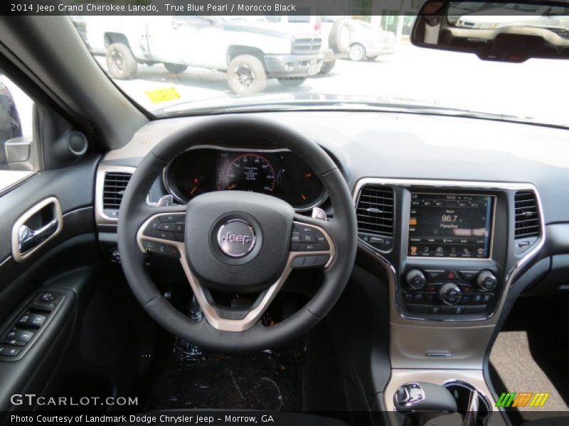 True Blue Pearl / Morocco Black 2014 Jeep Grand Cherokee Laredo