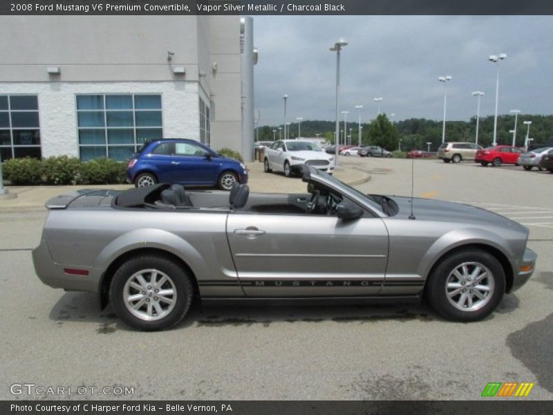 Vapor Silver Metallic / Charcoal Black 2008 Ford Mustang V6 Premium Convertible