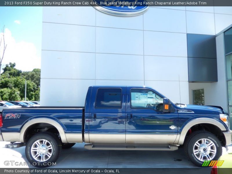 Blue Jeans Metallic / King Ranch Chaparral Leather/Adobe Trim 2013 Ford F350 Super Duty King Ranch Crew Cab 4x4