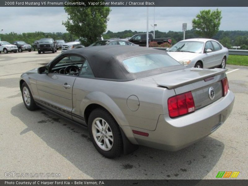 Vapor Silver Metallic / Charcoal Black 2008 Ford Mustang V6 Premium Convertible