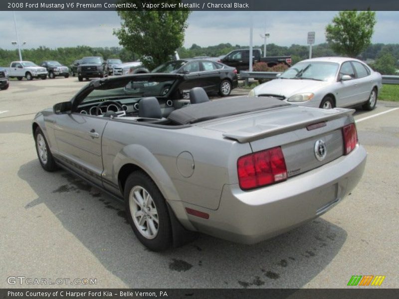 Vapor Silver Metallic / Charcoal Black 2008 Ford Mustang V6 Premium Convertible