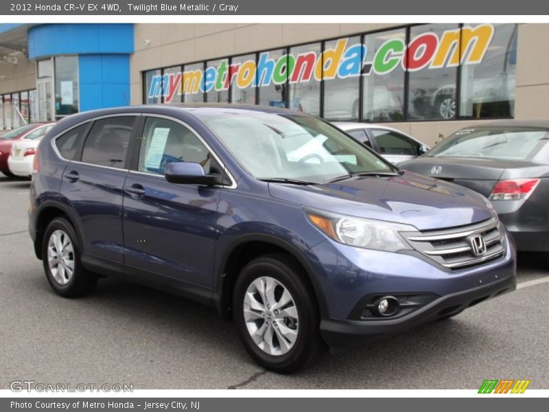Twilight Blue Metallic / Gray 2012 Honda CR-V EX 4WD