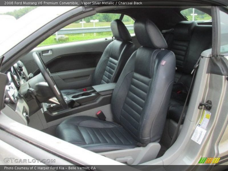 Vapor Silver Metallic / Charcoal Black 2008 Ford Mustang V6 Premium Convertible