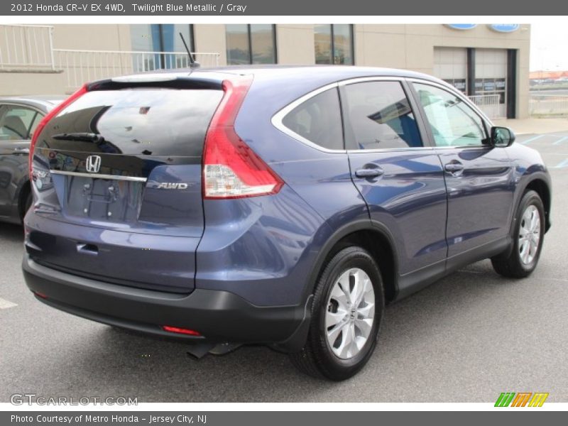 Twilight Blue Metallic / Gray 2012 Honda CR-V EX 4WD