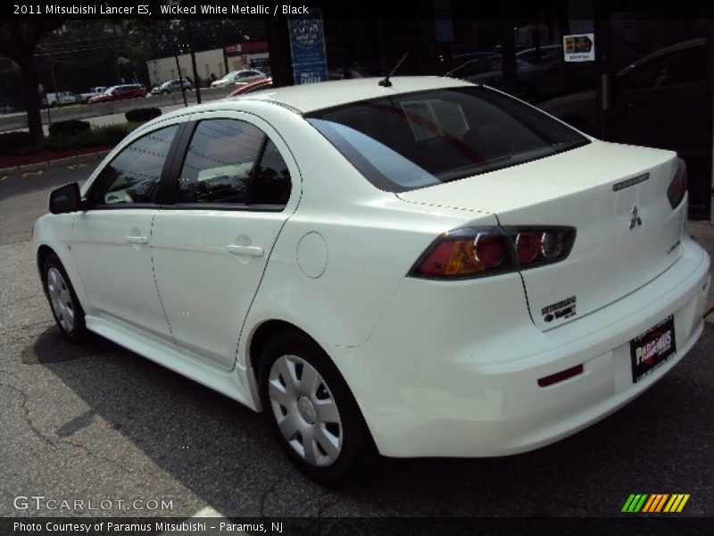 Wicked White Metallic / Black 2011 Mitsubishi Lancer ES