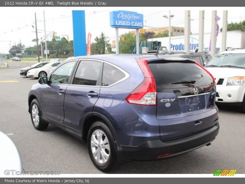 Twilight Blue Metallic / Gray 2012 Honda CR-V EX 4WD