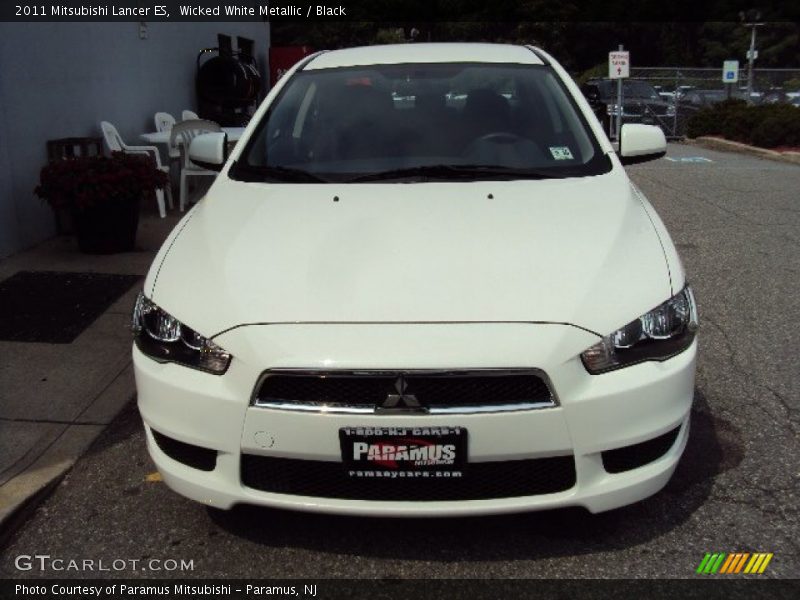 Wicked White Metallic / Black 2011 Mitsubishi Lancer ES