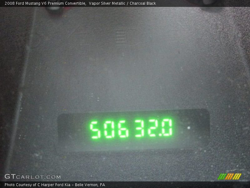 Vapor Silver Metallic / Charcoal Black 2008 Ford Mustang V6 Premium Convertible