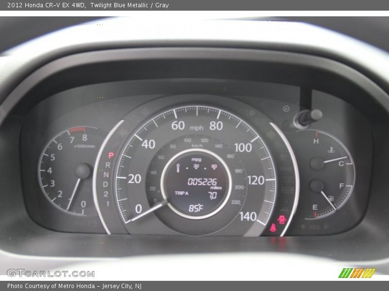 Twilight Blue Metallic / Gray 2012 Honda CR-V EX 4WD