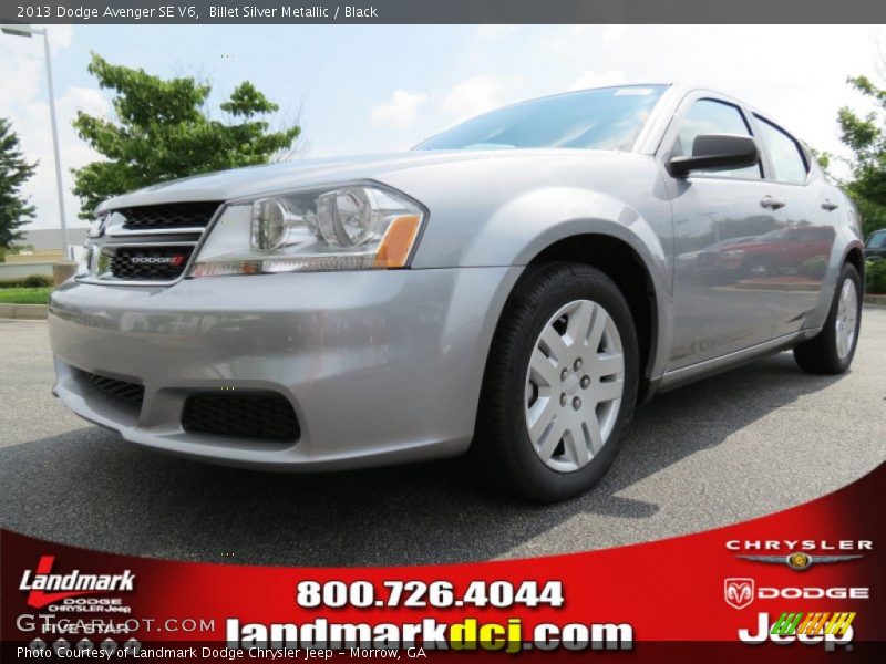 Billet Silver Metallic / Black 2013 Dodge Avenger SE V6