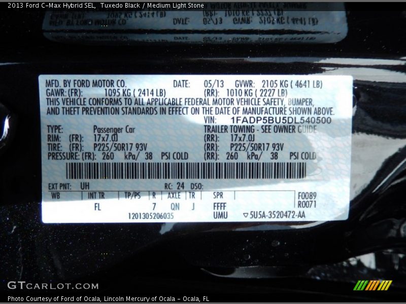 Tuxedo Black / Medium Light Stone 2013 Ford C-Max Hybrid SEL