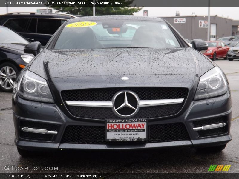 Steel Grey Metallic / Black 2013 Mercedes-Benz SLK 350 Roadster