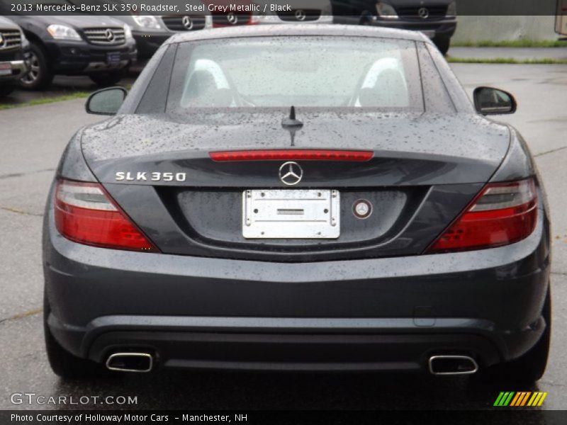 Steel Grey Metallic / Black 2013 Mercedes-Benz SLK 350 Roadster