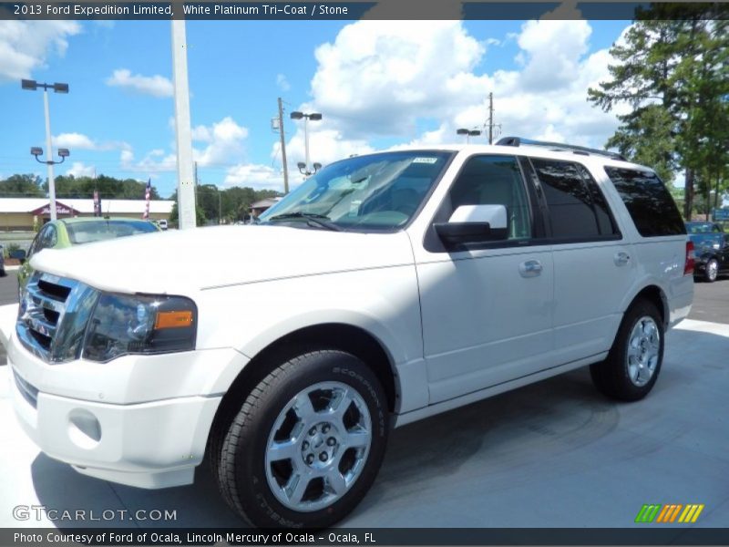 White Platinum Tri-Coat / Stone 2013 Ford Expedition Limited