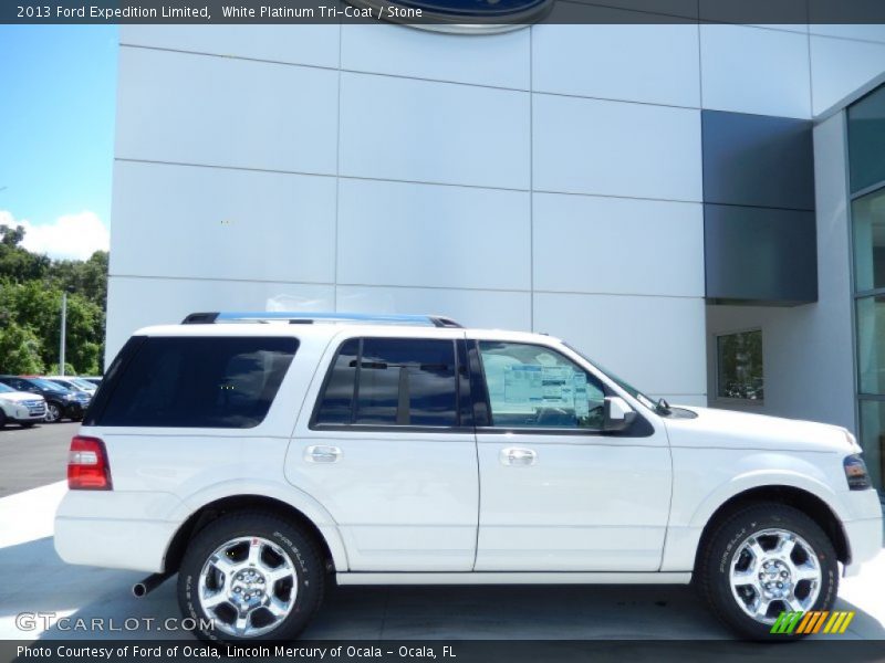 White Platinum Tri-Coat / Stone 2013 Ford Expedition Limited