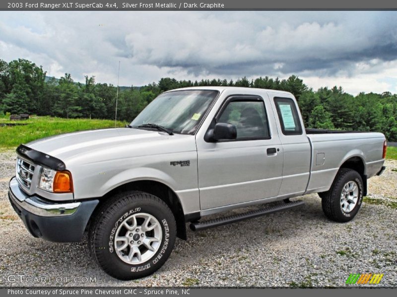 Silver Frost Metallic / Dark Graphite 2003 Ford Ranger XLT SuperCab 4x4