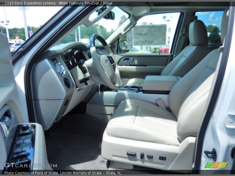 White Platinum Tri-Coat / Stone 2013 Ford Expedition Limited