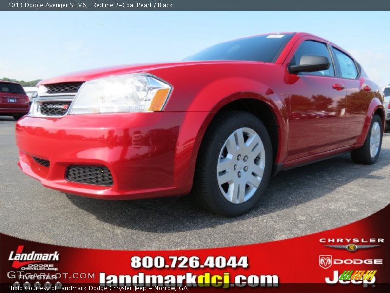 Redline 2-Coat Pearl / Black 2013 Dodge Avenger SE V6