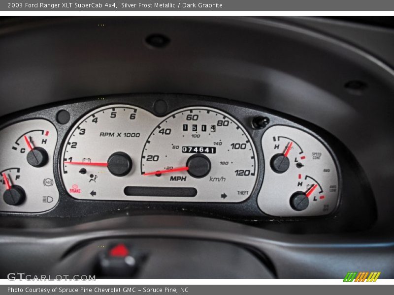 Silver Frost Metallic / Dark Graphite 2003 Ford Ranger XLT SuperCab 4x4