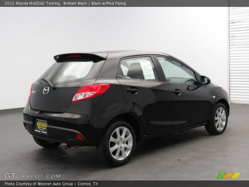 Brilliant Black / Black w/Red Piping 2012 Mazda MAZDA2 Touring