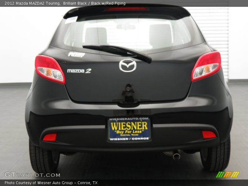 Brilliant Black / Black w/Red Piping 2012 Mazda MAZDA2 Touring