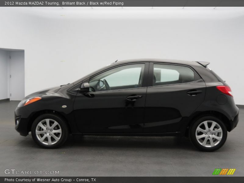 Brilliant Black / Black w/Red Piping 2012 Mazda MAZDA2 Touring