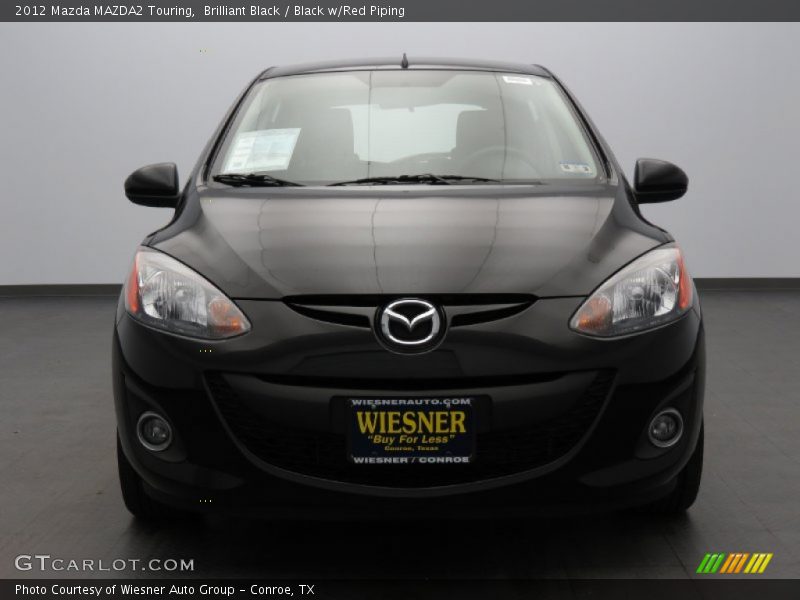 Brilliant Black / Black w/Red Piping 2012 Mazda MAZDA2 Touring