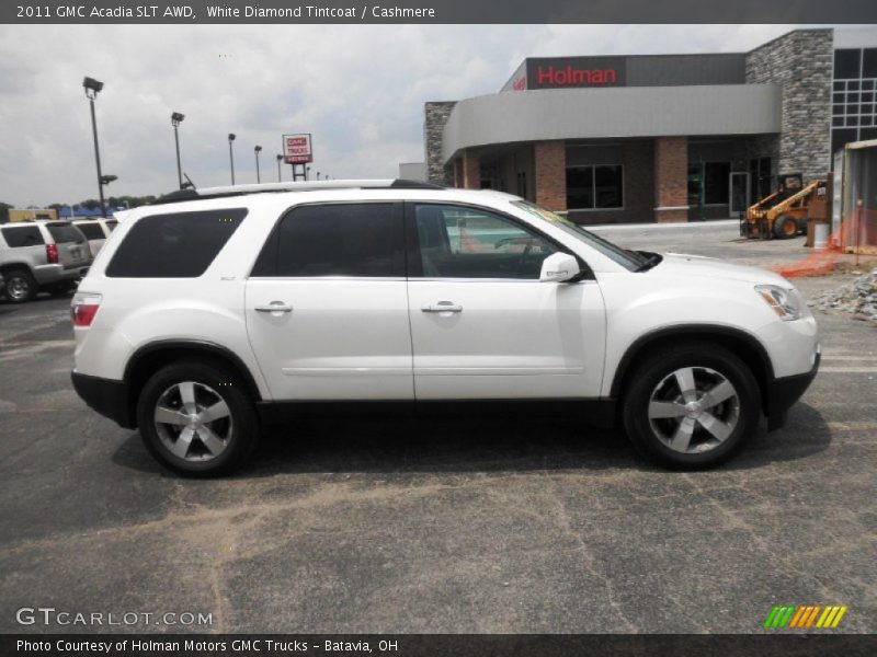 White Diamond Tintcoat / Cashmere 2011 GMC Acadia SLT AWD