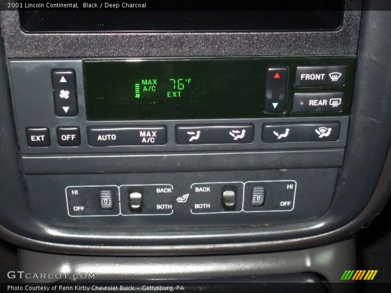 Controls of 2001 Continental 