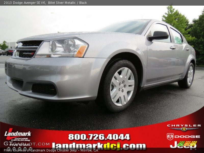 Billet Silver Metallic / Black 2013 Dodge Avenger SE V6