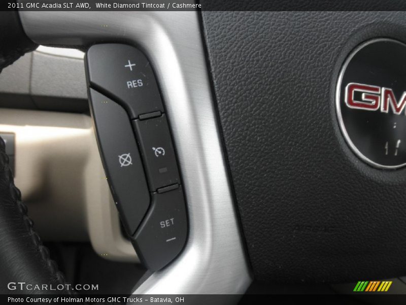 White Diamond Tintcoat / Cashmere 2011 GMC Acadia SLT AWD