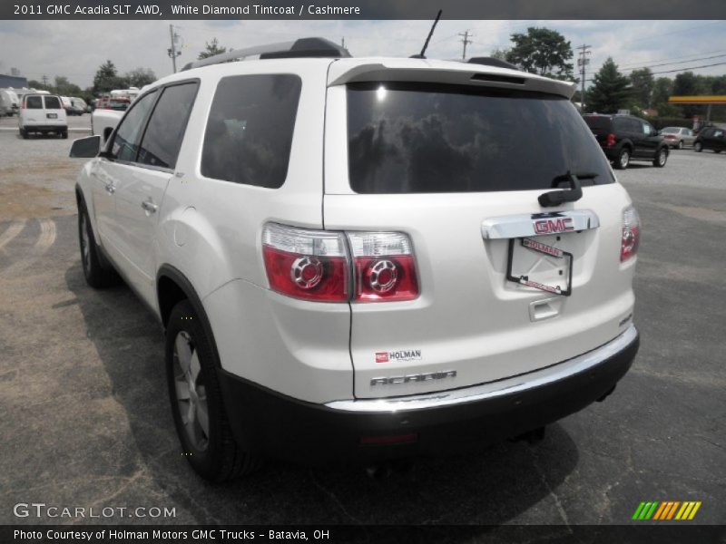 White Diamond Tintcoat / Cashmere 2011 GMC Acadia SLT AWD