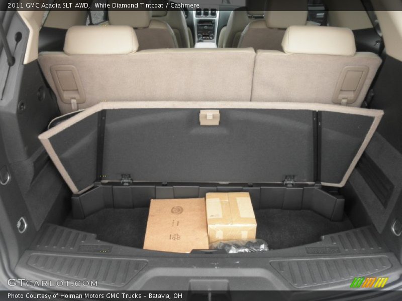 White Diamond Tintcoat / Cashmere 2011 GMC Acadia SLT AWD