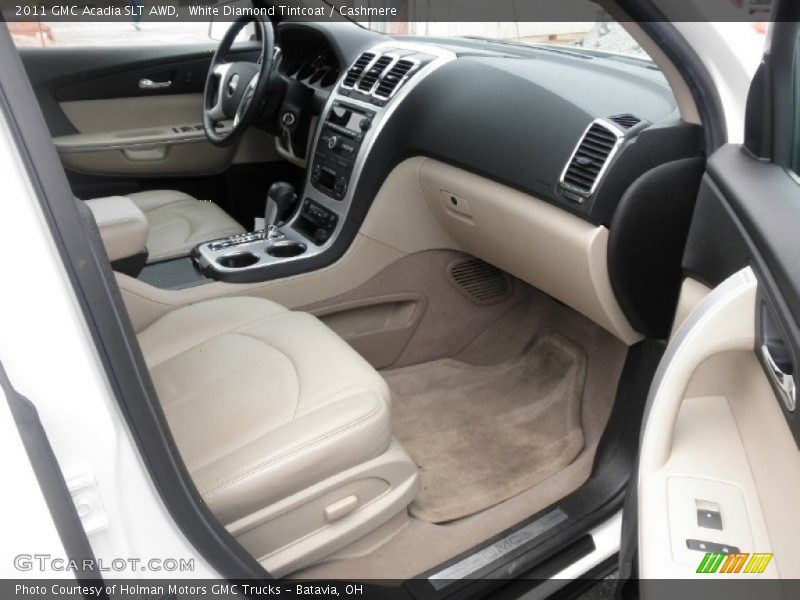 White Diamond Tintcoat / Cashmere 2011 GMC Acadia SLT AWD