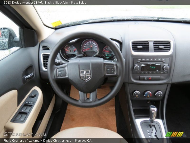 Black / Black/Light Frost Beige 2013 Dodge Avenger SE V6