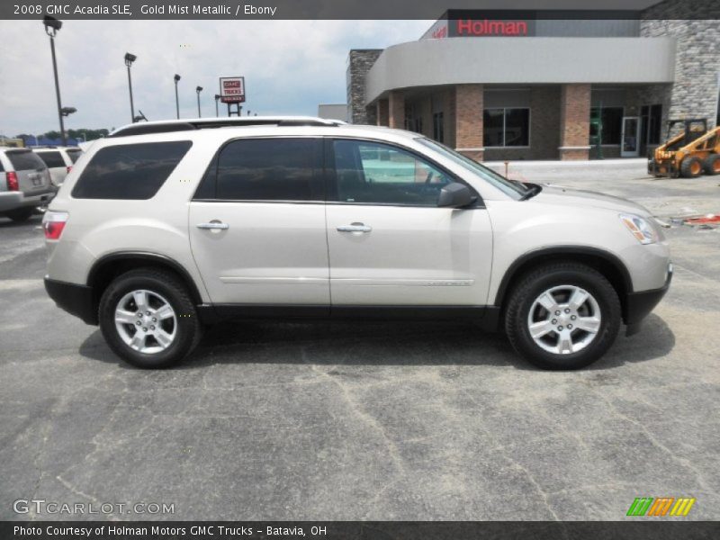 Gold Mist Metallic / Ebony 2008 GMC Acadia SLE