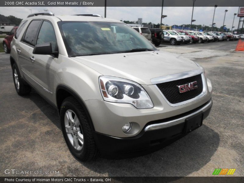 Gold Mist Metallic / Ebony 2008 GMC Acadia SLE