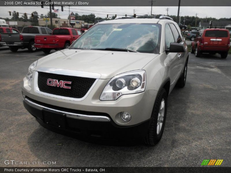 Gold Mist Metallic / Ebony 2008 GMC Acadia SLE