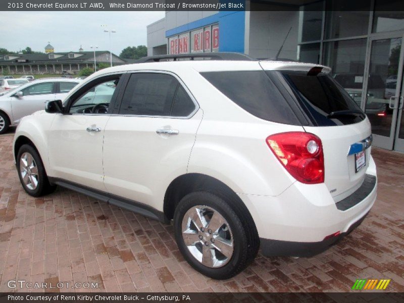 White Diamond Tricoat / Brownstone/Jet Black 2013 Chevrolet Equinox LT AWD